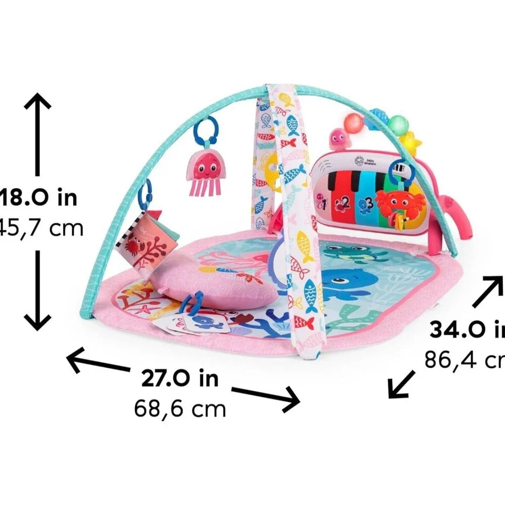 Baby Einstein 4-in-1 Kickin Tunes Jellyfish Jamboree Music Gym Pink NWT